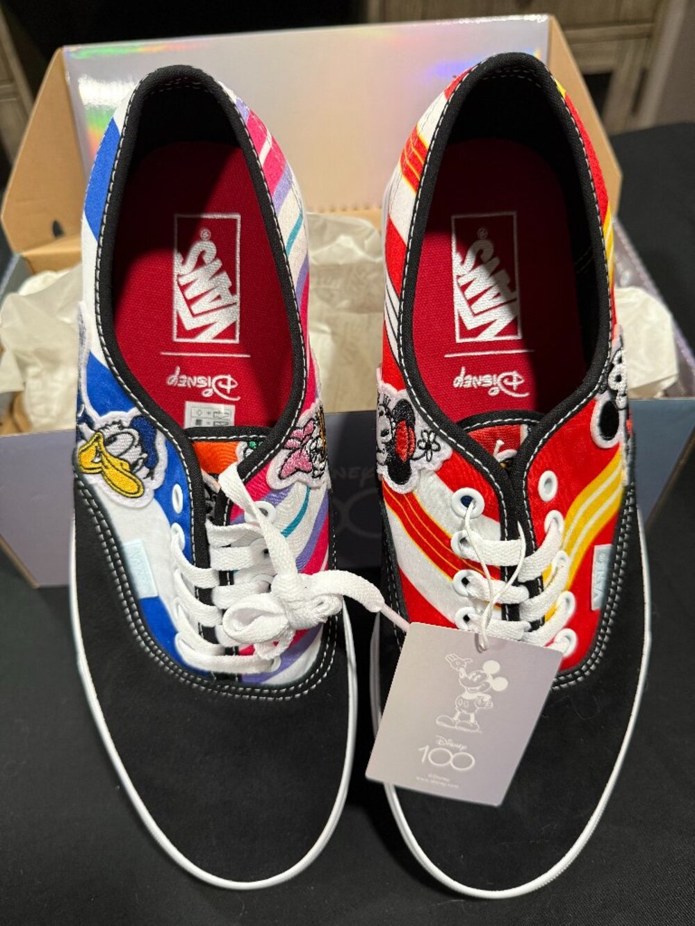Vans x Disney 100 Donald Daisy Duck Authentic Shoes Mens 10.5 Womens 12 NIB